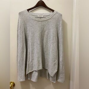 Madewell Light Gray Knit Sweater SIZE S VISCOSE and cotton